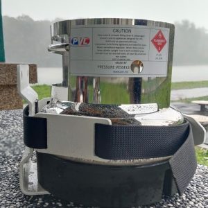 Shiny 1.3Kg Stainless Steel LPG Cylinder