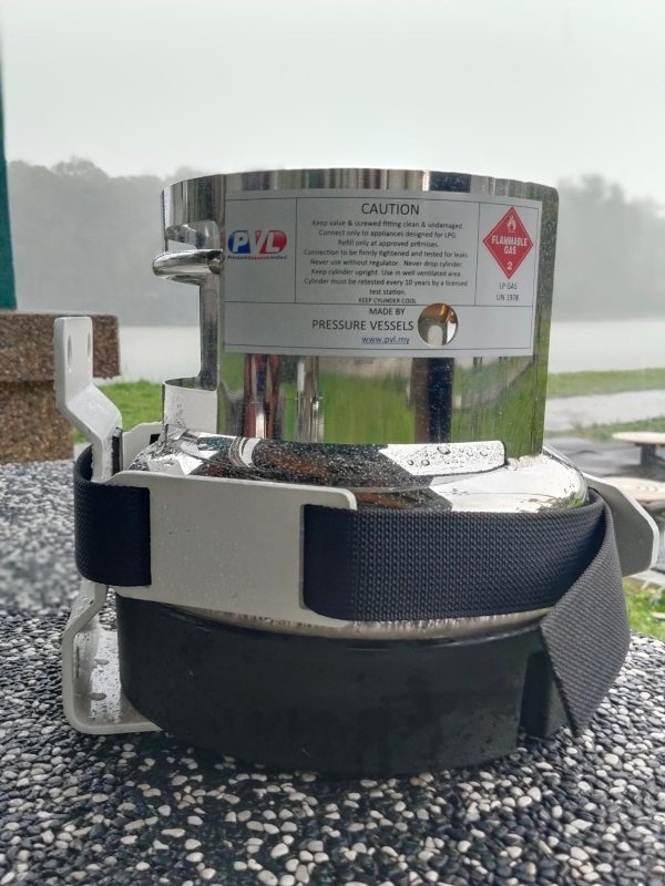 Shiny 1.3Kg Stainless Steel LPG Cylinder